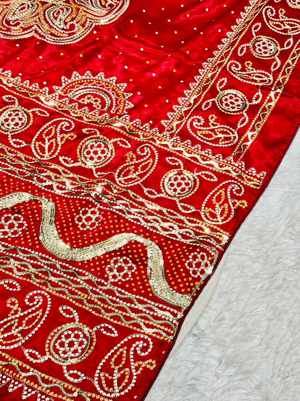 Zari Embroidered Saree with Tassels | Bridal & Festive Designer Saree by Shagun Sarees