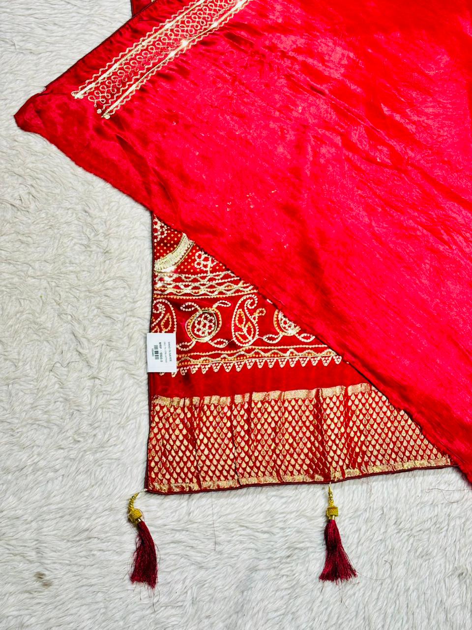 Zari Embroidered Saree with Tassels | Bridal & Festive Designer Saree by Shagun Sarees