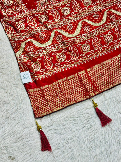 Zari Embroidered Saree with Tassels | Bridal & Festive Designer Saree by Shagun Sarees