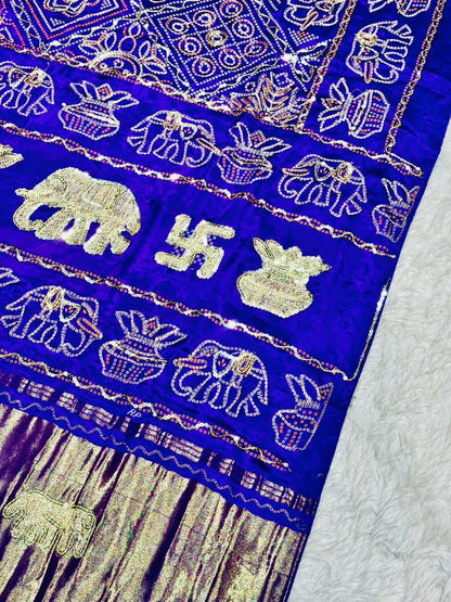 Traditional Zari Work Saree with Elephant Motif | Festive Ethnic Saree by Shagun Sarees