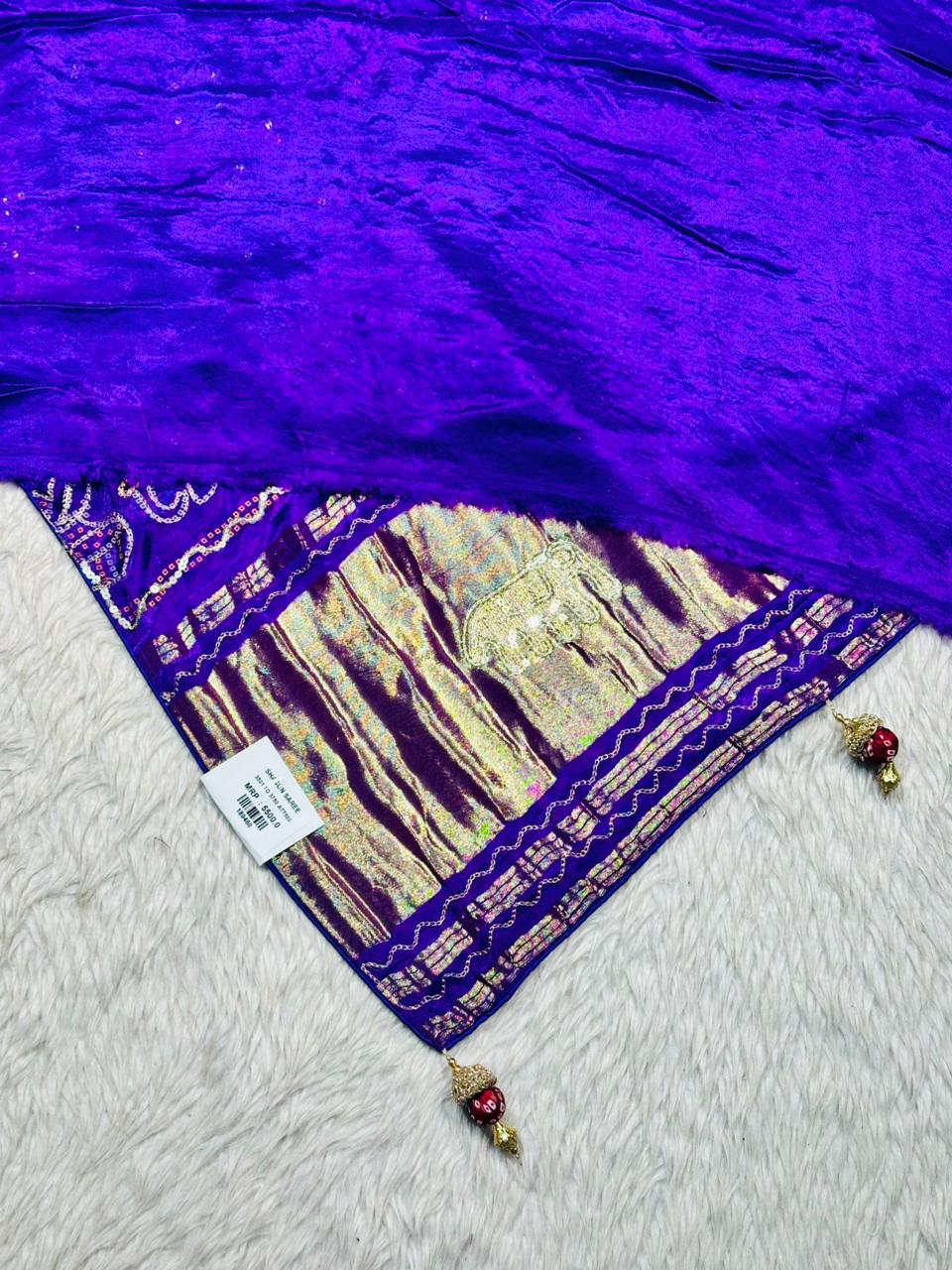 Traditional Zari Work Saree with Elephant Motif | Festive Ethnic Saree by Shagun Sarees