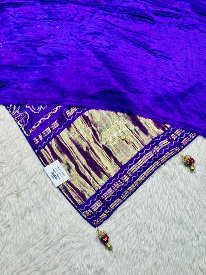 Traditional Zari Work Saree with Elephant Motif | Festive Ethnic Saree by Shagun Sarees