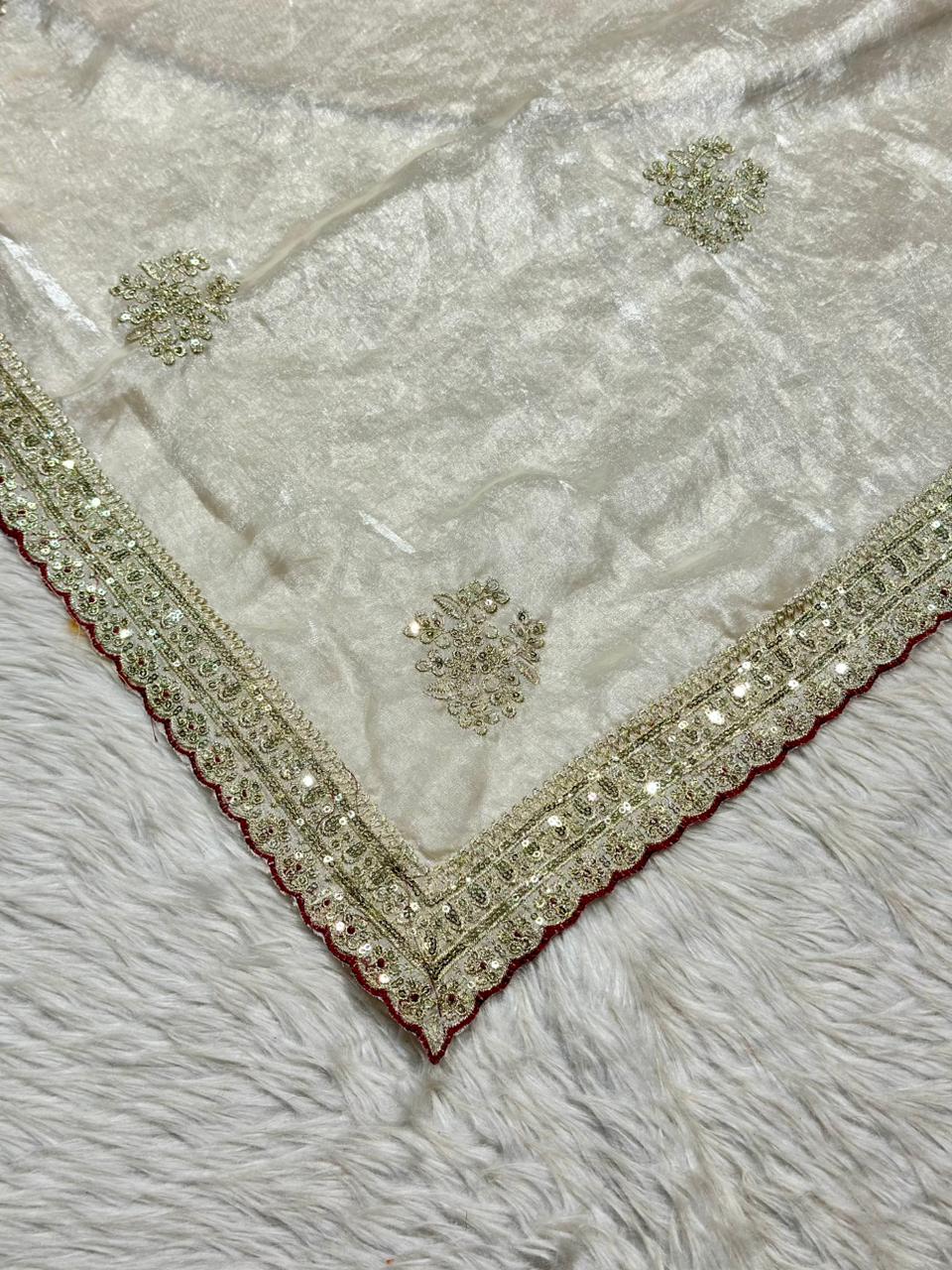 Heavy Embroidered Designer Saree with Blouse | Wedding & Festive Wear Saree by Shagun Sarees