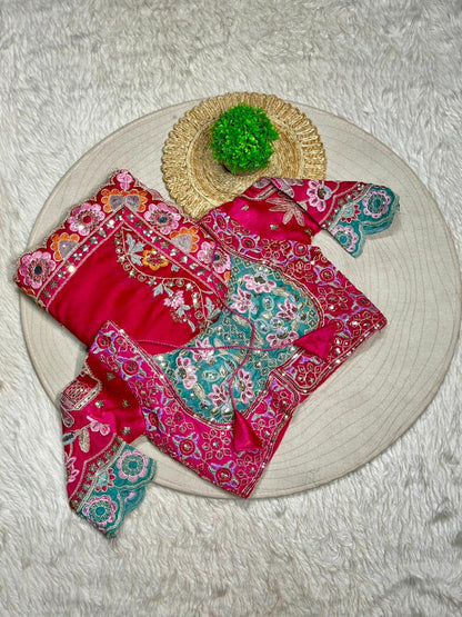 Designer Embroidered Organza Saree with Heavy Blouse | Wedding & Party Wear by Shagun Sarees