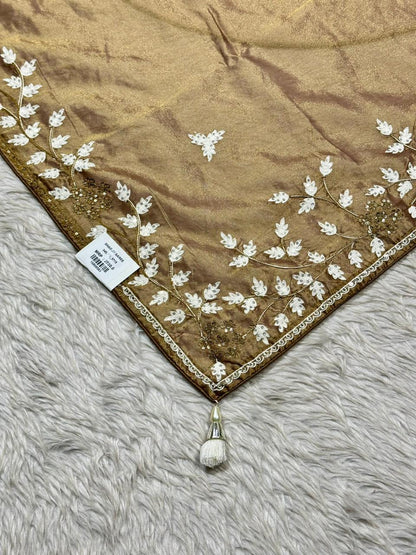 Designer Organza Embroidered Saree with Sequin Work | Party Wear & Wedding Saree by Shagun Sarees