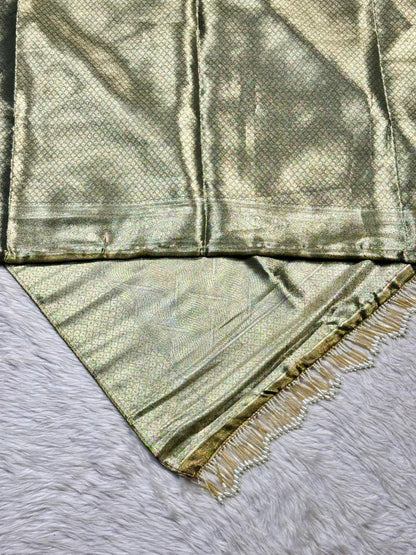 Designer Tissue Silk Saree with Rich Zari Weave & Tassel Pallu | Premium Party Wear by Shagun Sarees