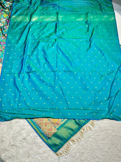 Traditional Patola Silk Saree with Elephant & Peacock Motifs | Designer Festive Wear by Shagun Sarees