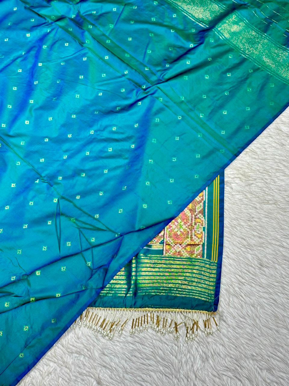 Traditional Patola Silk Saree with Elephant & Peacock Motifs | Designer Festive Wear by Shagun Sarees