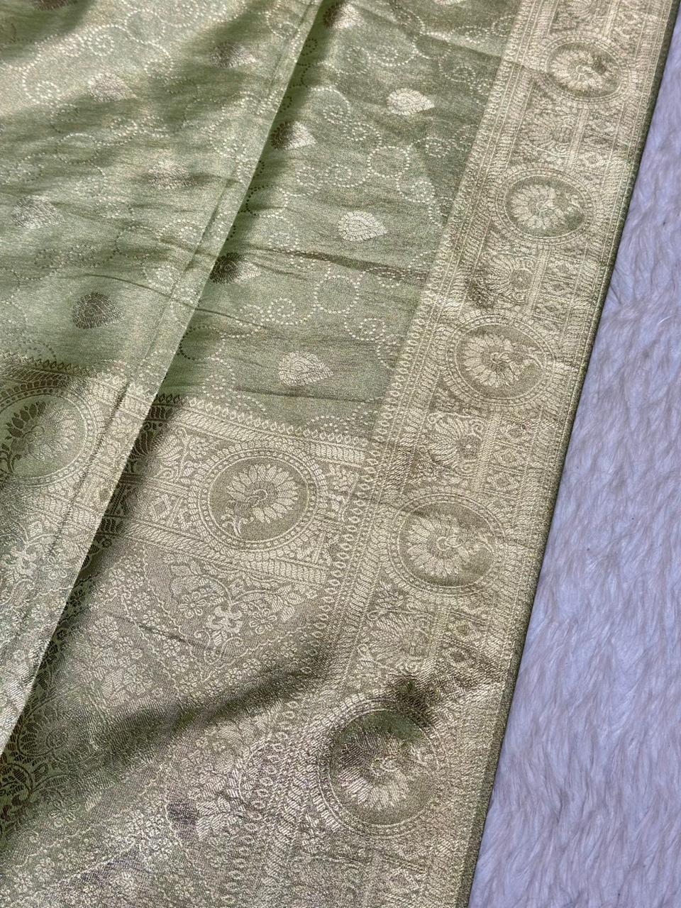 Premium Jacquard Silk Saree with Zari Weaving & Pearl Border | Shagun Sarees