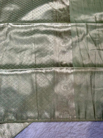 Premium Jacquard Silk Saree with Zari Weaving & Pearl Border | Shagun Sarees