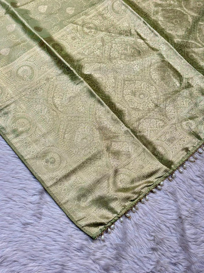Premium Jacquard Silk Saree with Zari Weaving & Pearl Border | Shagun Sarees