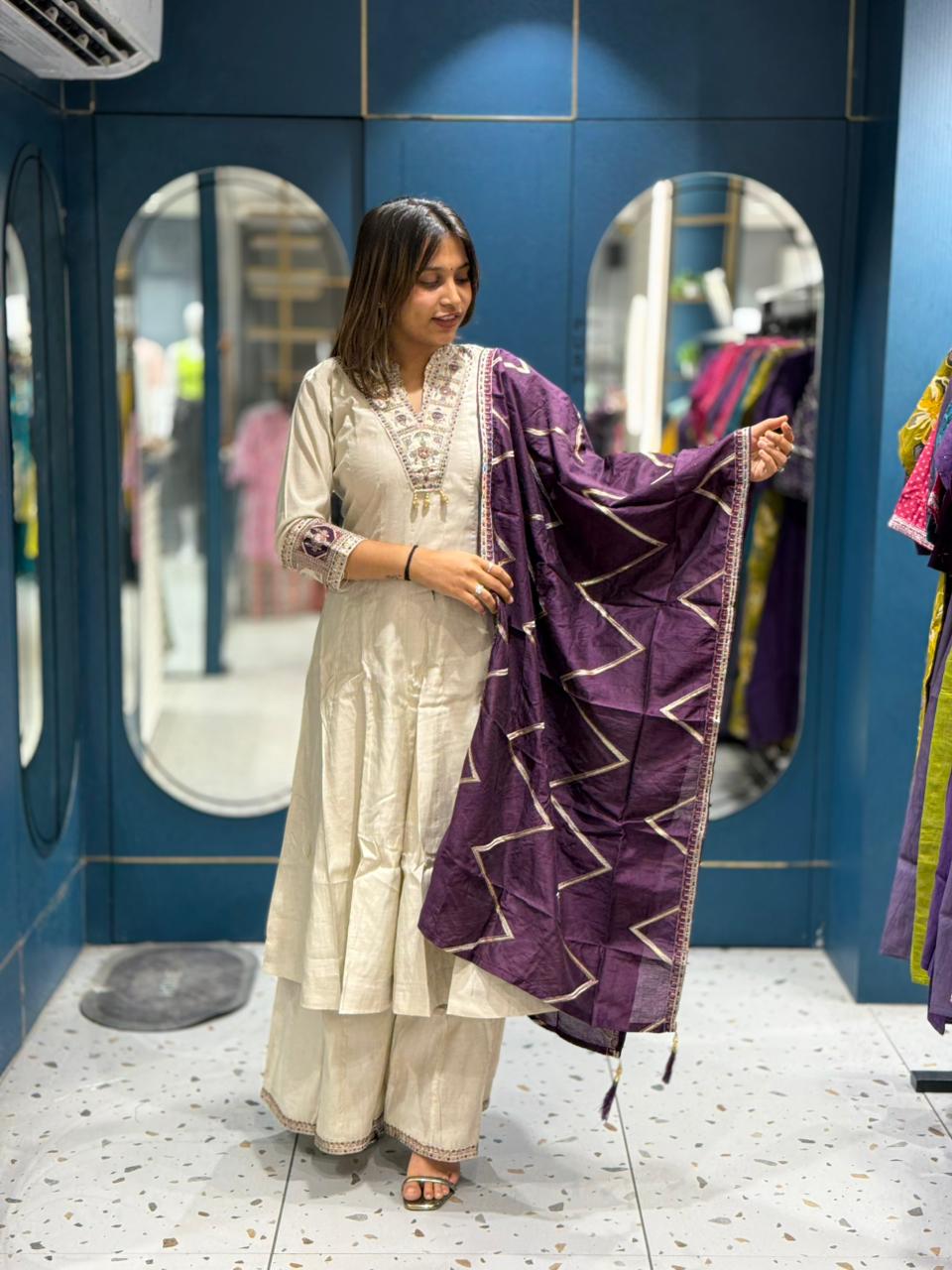 Designer Embroidered Kurta Palazzo Set with Dupatta | Festive & Party Wear Ethnic Suit | Shagun Fashion
