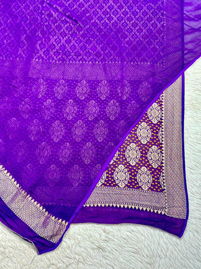 Designer Bandhani Silk Saree with Zari Weaving Border | Festive & Wedding Wear | Shagun Sarees