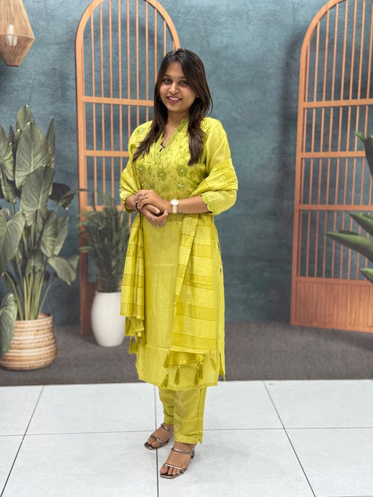 Embroidered Kurti Set with Dupatta | Trendy Ethnic Wear by Shagun Fashion
