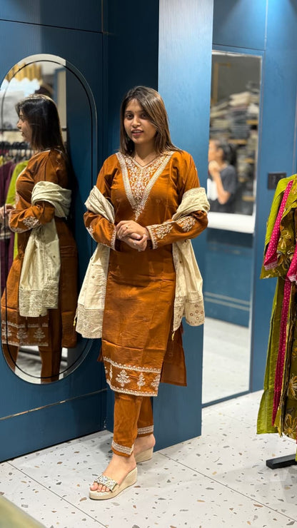 SHAGUN FASHION Elegant Embroidered Kurta Set with Dupatta – Stylish Daily &amp; Festive Wear