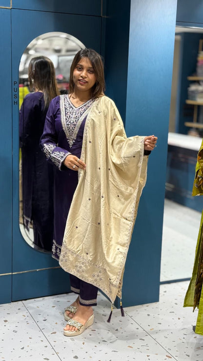 SHAGUN FASHION Elegant Embroidered Kurta Set with Dupatta – Stylish Daily &amp; Festive Wear