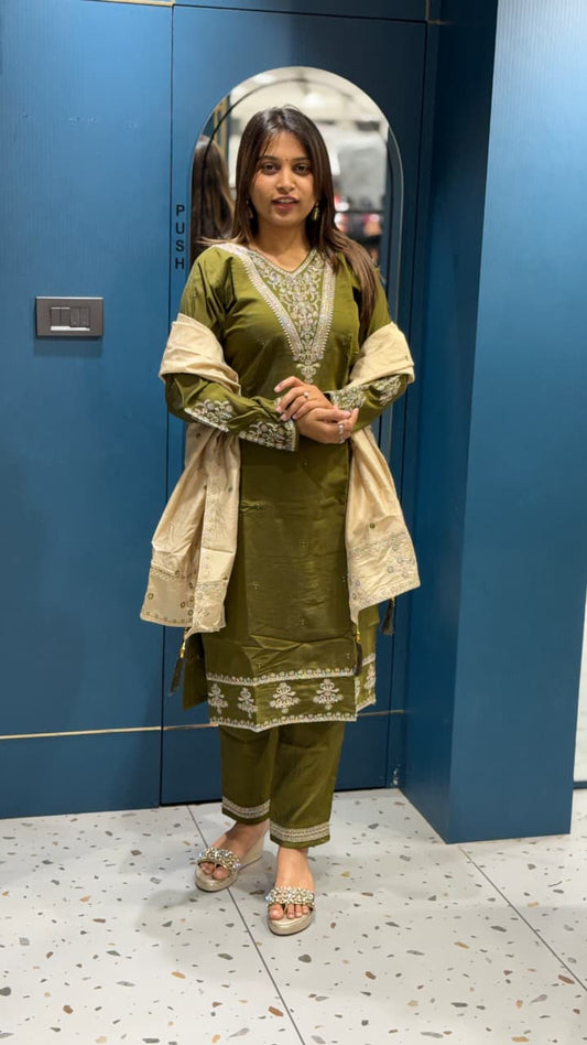 SHAGUN FASHION Elegant Embroidered Kurta Set with Dupatta – Stylish Daily &amp; Festive Wear