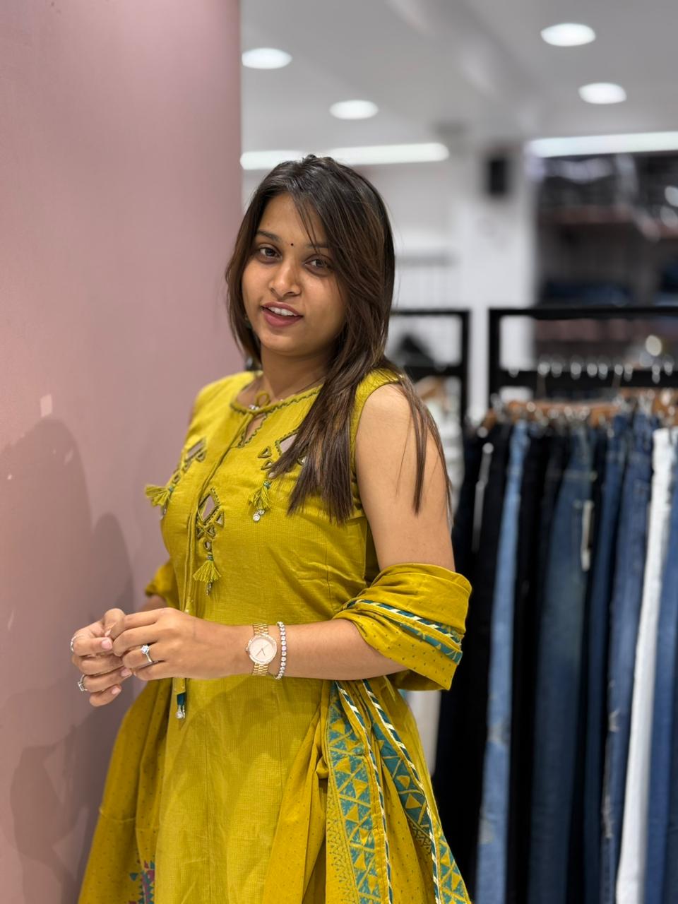 Trendy Yellow Printed Kurta Set with Dupatta – Bright & Stylish Wear by SHAGUN FASHION