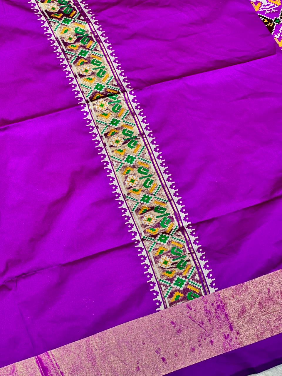 Royal Patola Style Printed Saree with Rich Border & Tassels – Premium Collection by SHAGUN FASHION