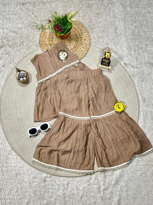 SHAGUN FASHION Exclusive: Stylish Girls' Sharara Suit Set