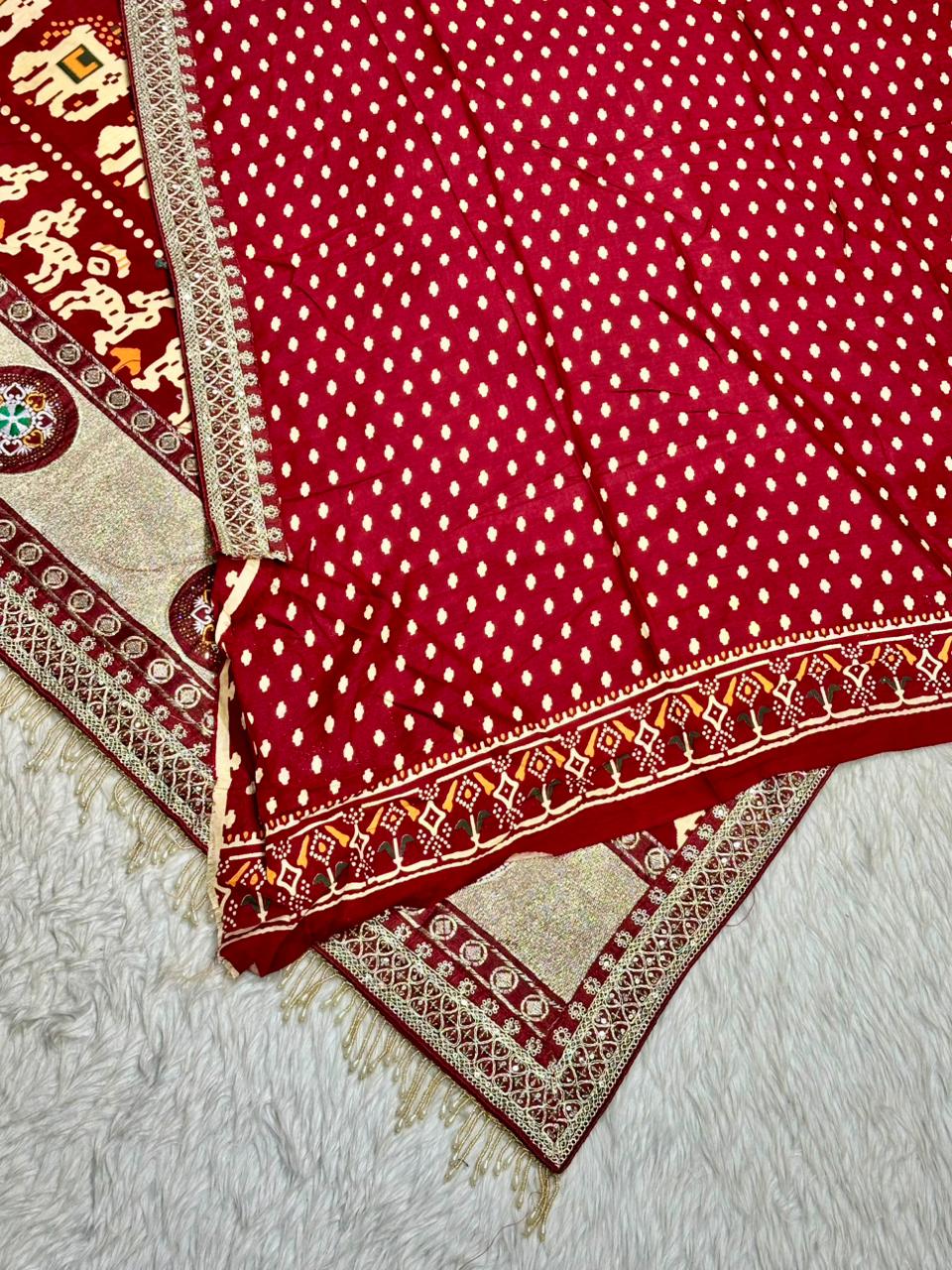 Traditional Printed Festival Saree for Women by SHAGUN FASHION