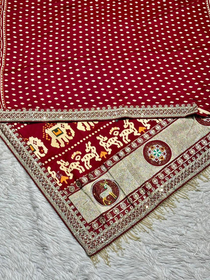 Traditional Printed Festival Saree for Women by SHAGUN FASHION