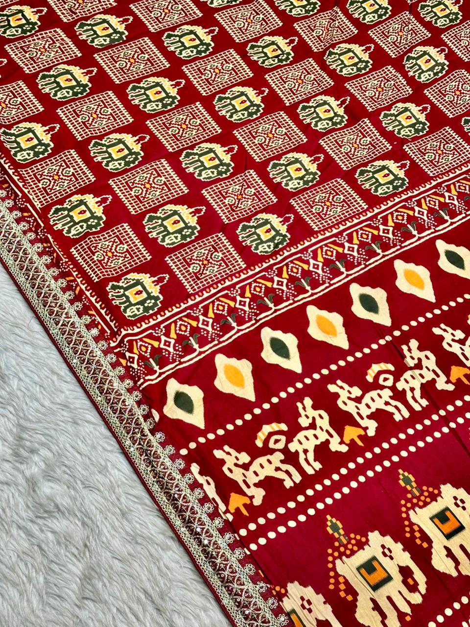 Traditional Printed Festival Saree for Women by SHAGUN FASHION