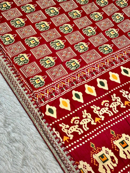 Traditional Printed Festival Saree for Women by SHAGUN FASHION