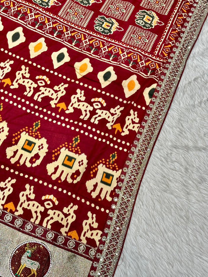 Traditional Printed Festival Saree for Women by SHAGUN FASHION