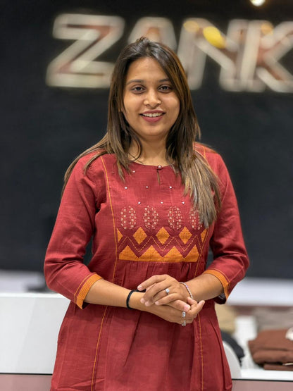 Stylish Maroon Designer Kurti for Women by SHAGUN FASHION