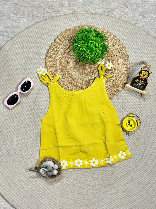 Cute Girls Floral Strap Top By SHAGUN FASHION