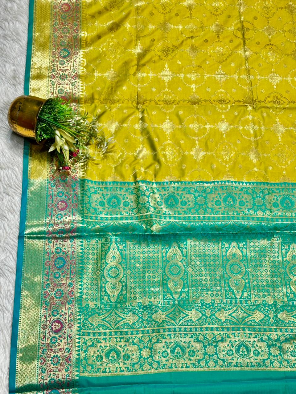 Premium Banarasi Style Silk Saree With Rich Zari Border By SHAGUN FASHION