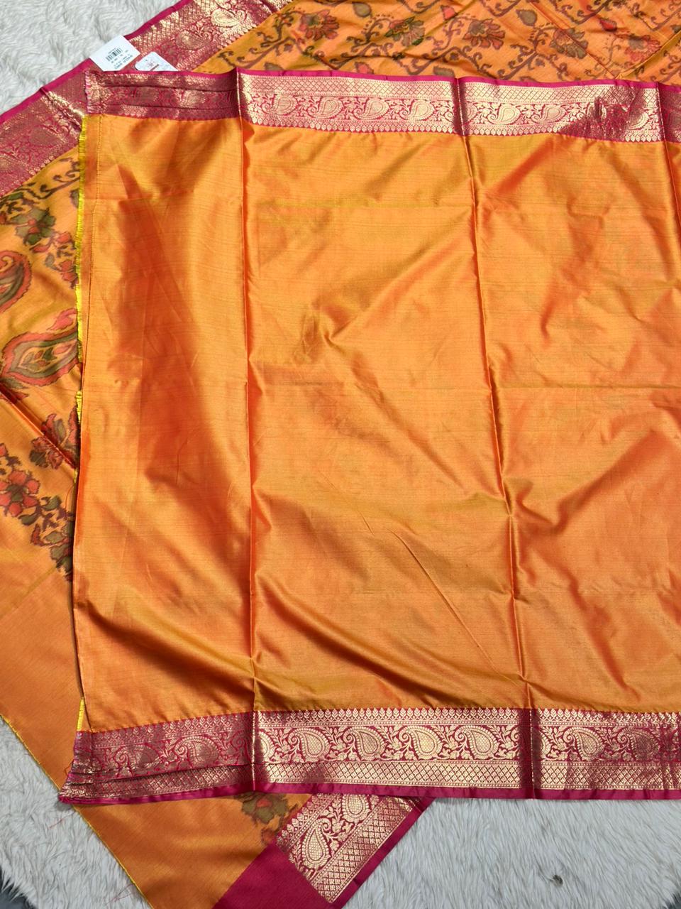 Royal Banarasi Style Printed Silk Saree Collection