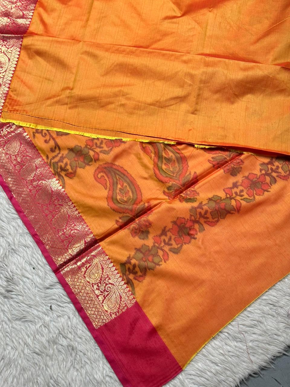 Royal Banarasi Style Printed Silk Saree Collection