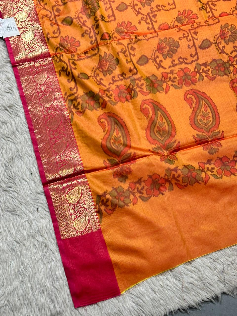 Royal Banarasi Style Printed Silk Saree Collection