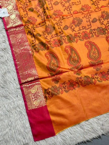 Royal Banarasi Style Printed Silk Saree Collection
