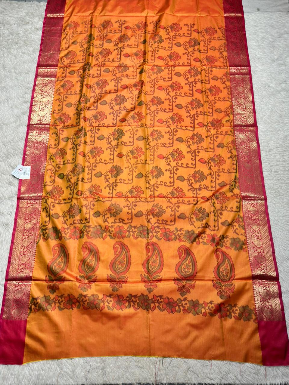 Royal Banarasi Style Printed Silk Saree Collection