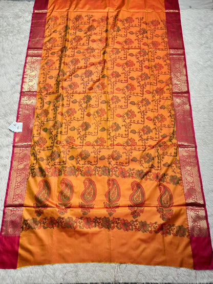 Royal Banarasi Style Printed Silk Saree Collection