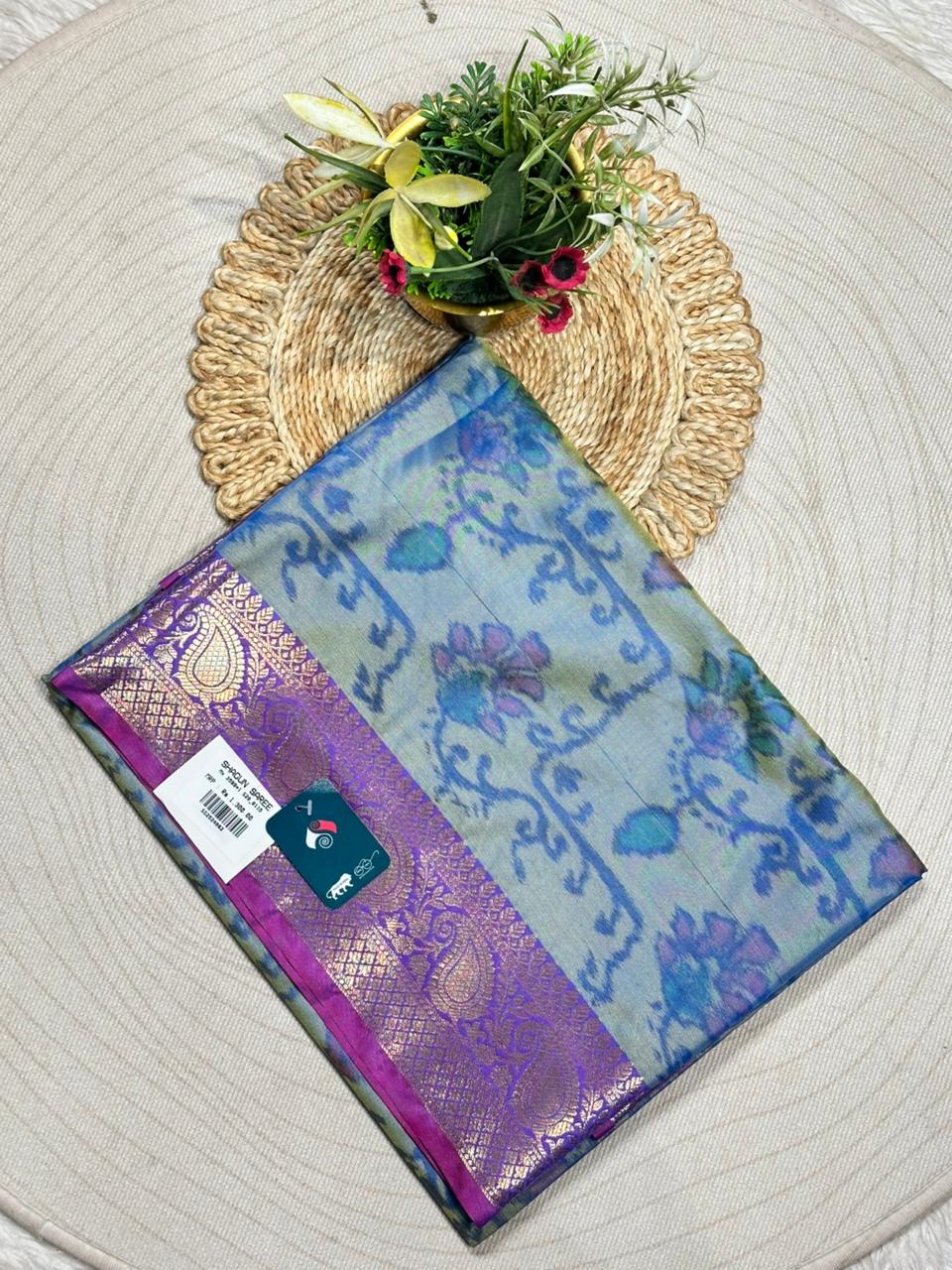 Royal Banarasi Style Printed Silk Saree Collection