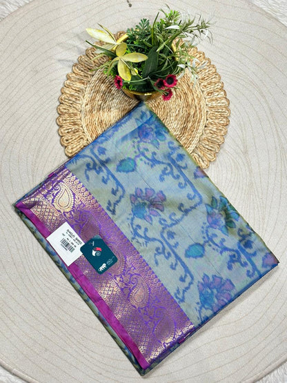 Royal Banarasi Style Printed Silk Saree Collection