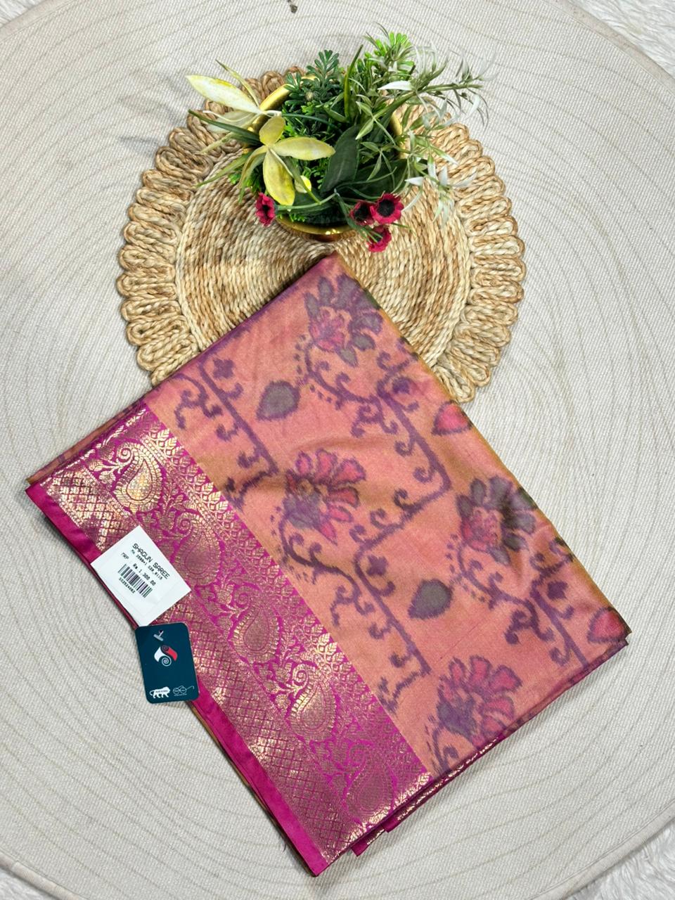 Royal Banarasi Style Printed Silk Saree Collection