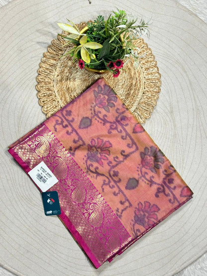 Royal Banarasi Style Printed Silk Saree Collection
