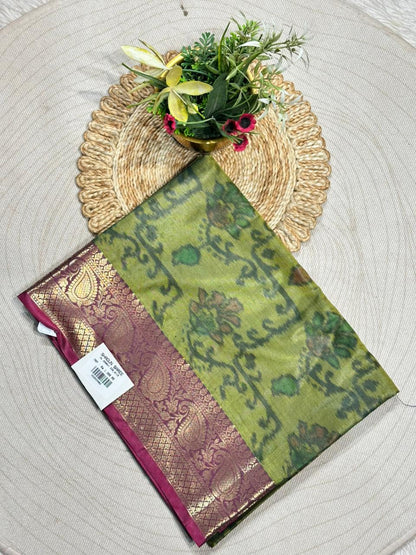 Royal Banarasi Style Printed Silk Saree Collection