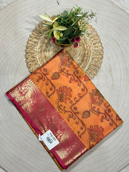 Royal Banarasi Style Printed Silk Saree Collection
