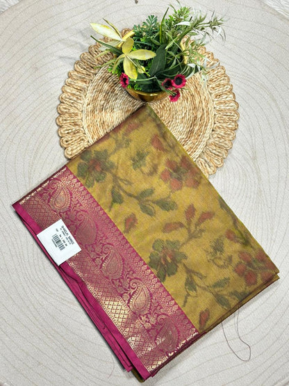 Royal Banarasi Style Printed Silk Saree Collection