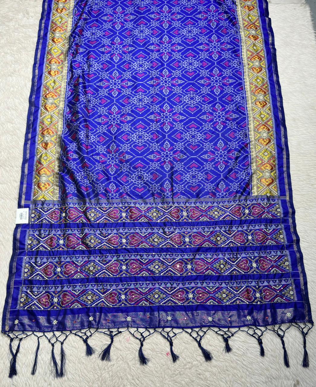 Royal Blue Traditional Patola Saree Collection