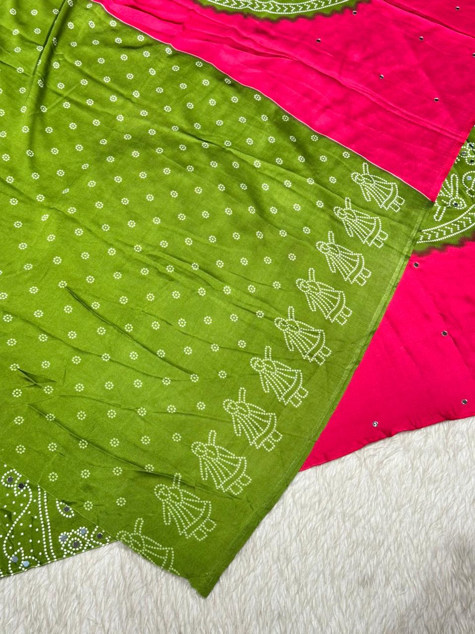Traditional Bandhani Style Silk Saree Collection
