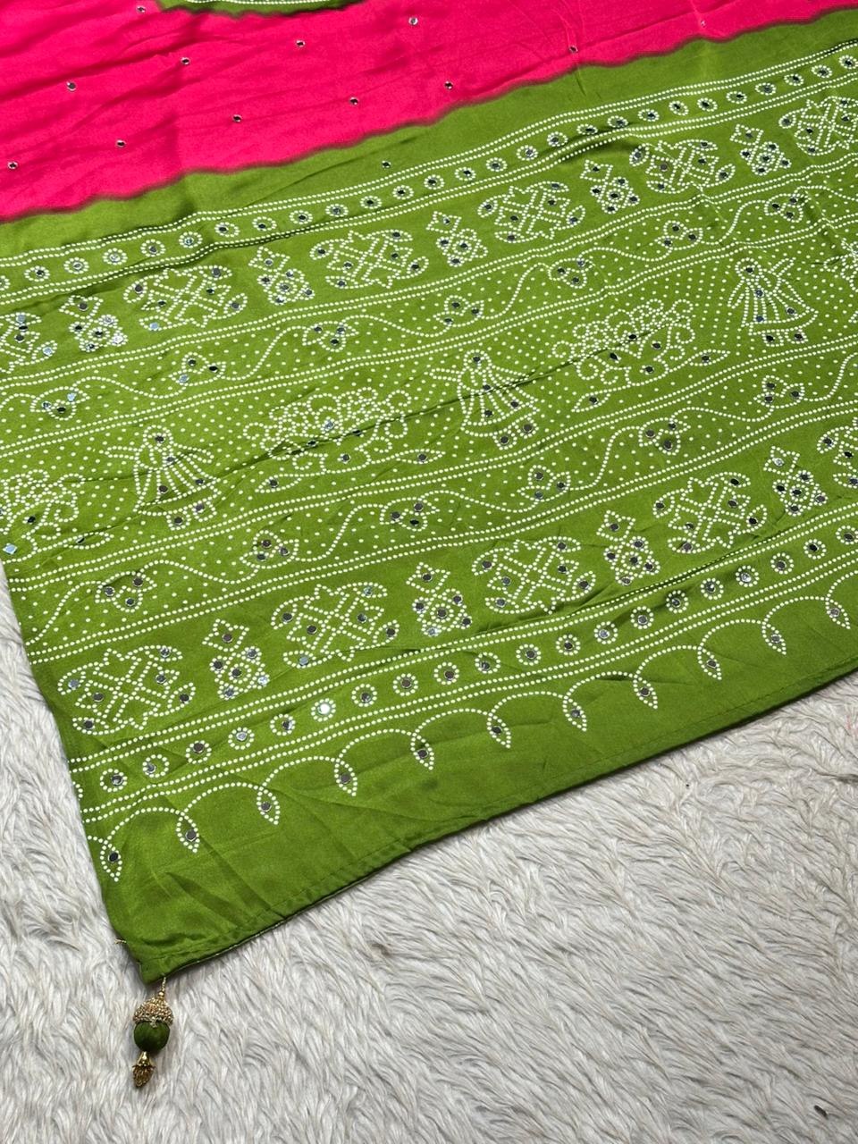 Traditional Bandhani Style Silk Saree Collection