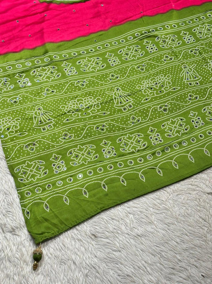 Traditional Bandhani Style Silk Saree Collection