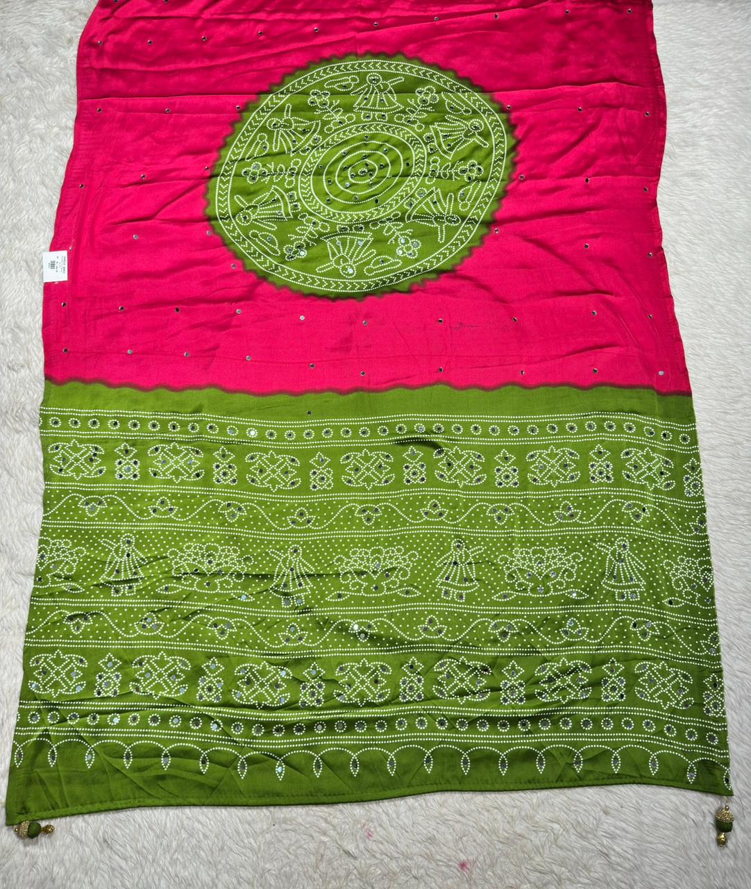 Traditional Bandhani Style Silk Saree Collection